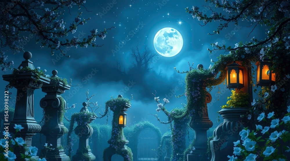 Obraz premium halloween night landscape
