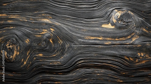 Black wooden texture: Dark surface design for furniture and pattern backdrops. 