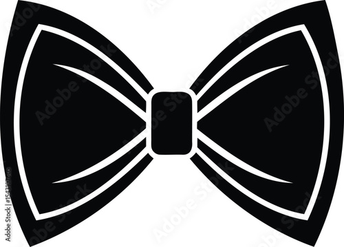 A stylish black and white bowtie design for formal occasions