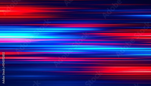 Bright red and blue cyber noise streaks, tech background with distortion artifacts 