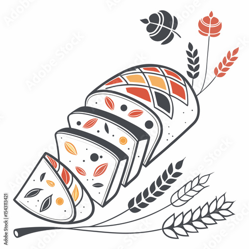 Bread Slices silhouette vector illustration