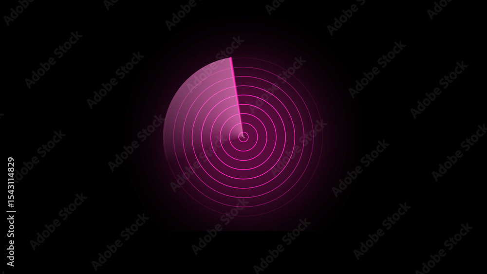 Futuristic Pink Radar Screen Displaying Concentric Circles and a Rotating Line on a Dark Background Futuristic Pink Radar Screen Displaying Concentric Circles and a Rotating Line on a Dark Background