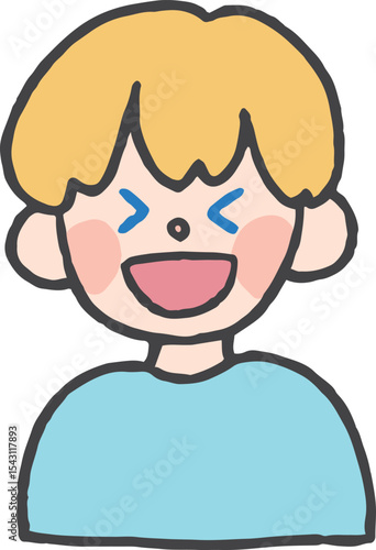 男の子の手描きイラスト