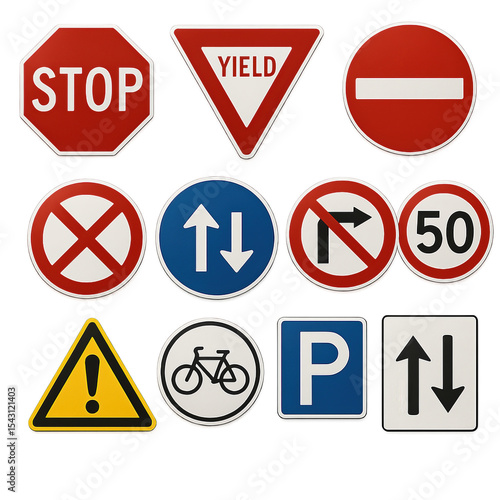 set of road signs isolated Free Download set of road signs isolated - GFXLoad