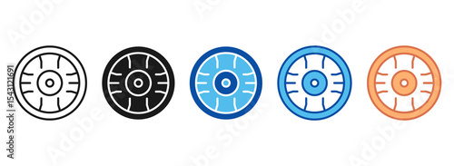 Bionic Eye Icon Set Multiple Style Collection