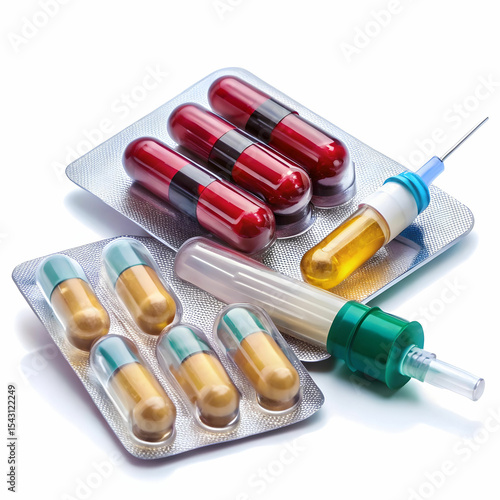 capsules in blister syringe for injection and amp