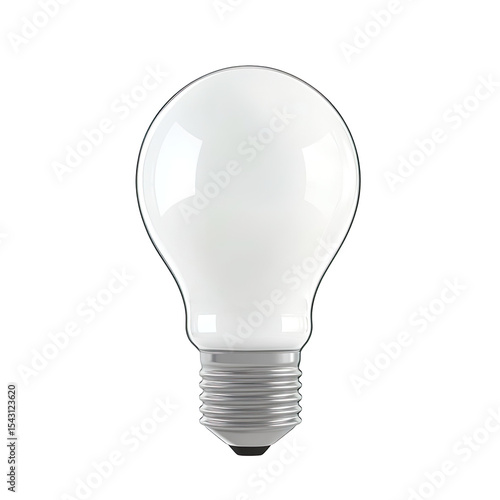 Cartoon light bulb isolated on transparent background