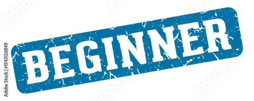 beginner rectangular sign. beginner stamp