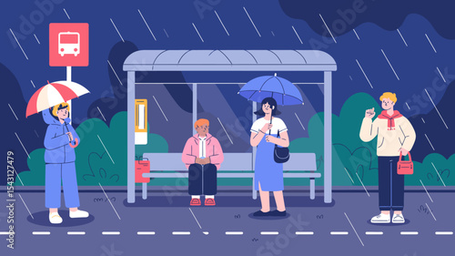 business people on the street