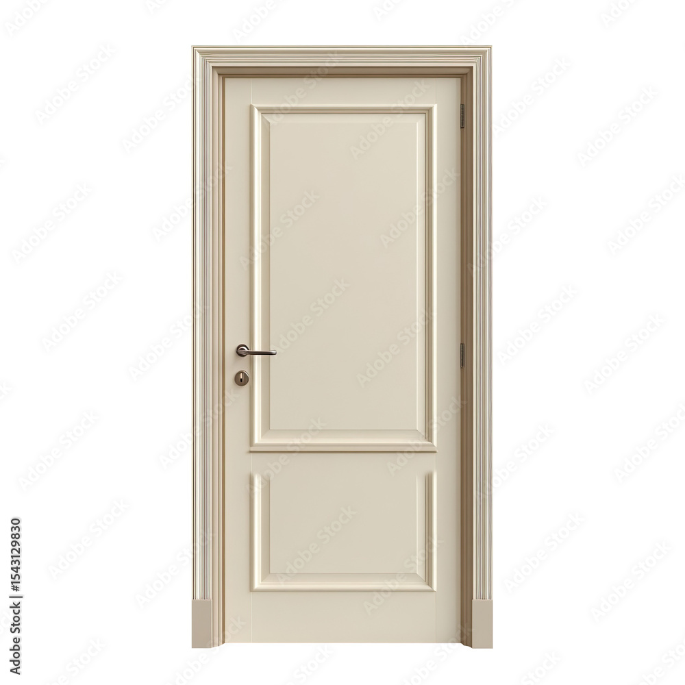 Closed door isolated on transparent background Closed door isolated on transparent background