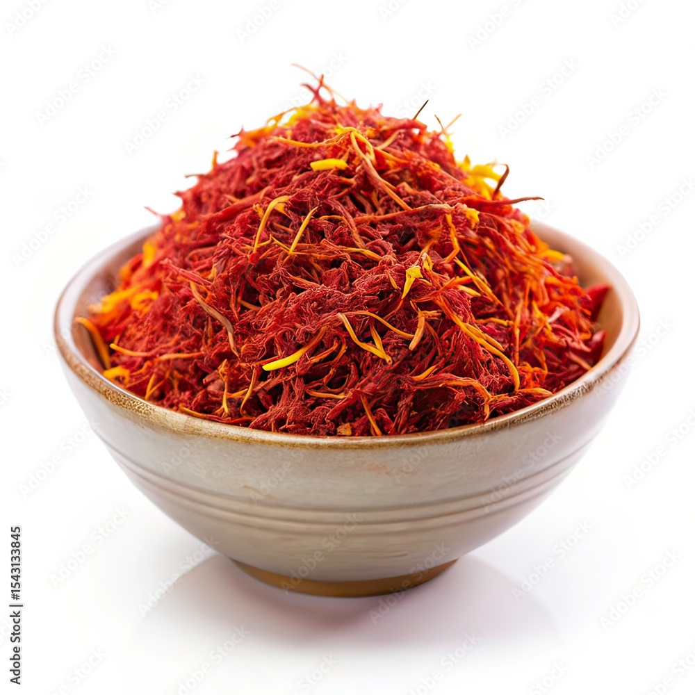 Fototapeta premium Saffron bowl food on white background