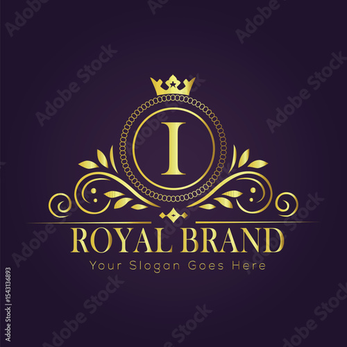 Letter  luxury gold logo concept