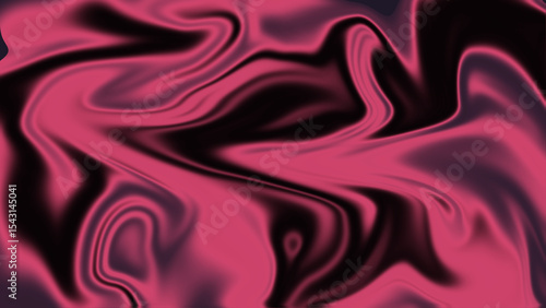 Bold Abstract Pink and Black Fluid Swirl Pattern