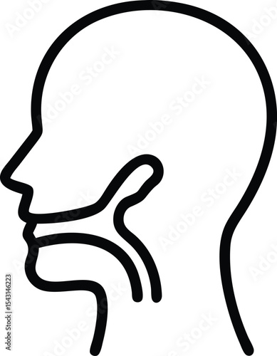 Human Anatomy Detailed Illustration of the Throat and Neck