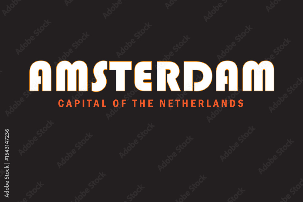 Fototapeta premium Amsterdam typography t shirt design vector, New York t shirt design vector, California t shirt design vector, unique, modern, t shirt design vector, best choice t shirt design vector,