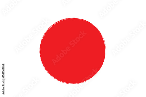 Painted black brush circle vector