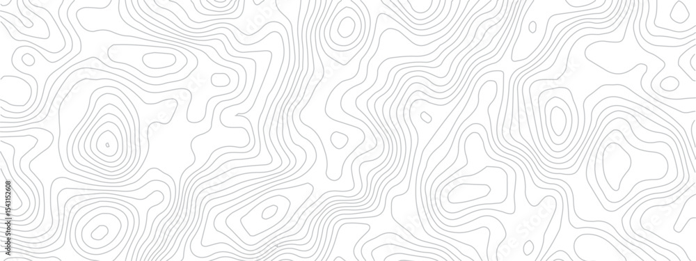 Εκτύπωση καμβά Abstract Geographic Line Pattern with Seamless Mountain and Ocean Contours in a