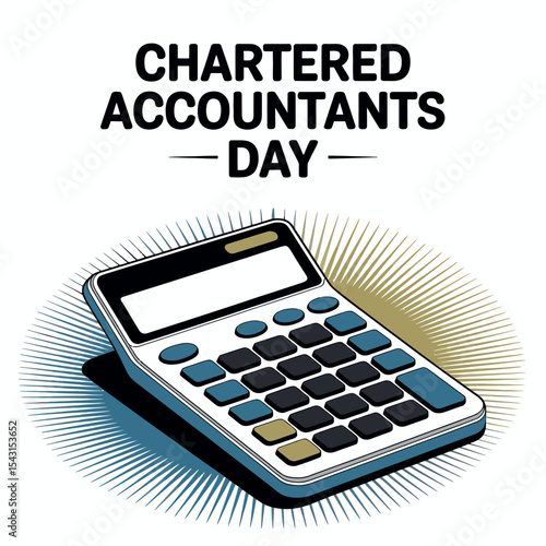 Chartered Accountants Day Graphic with Calculator 