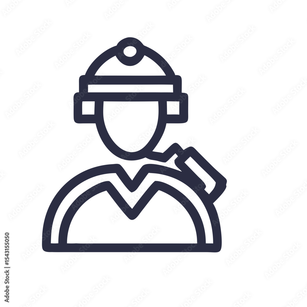 referee icon in minimalist line art style referee icon in minimalist line art style