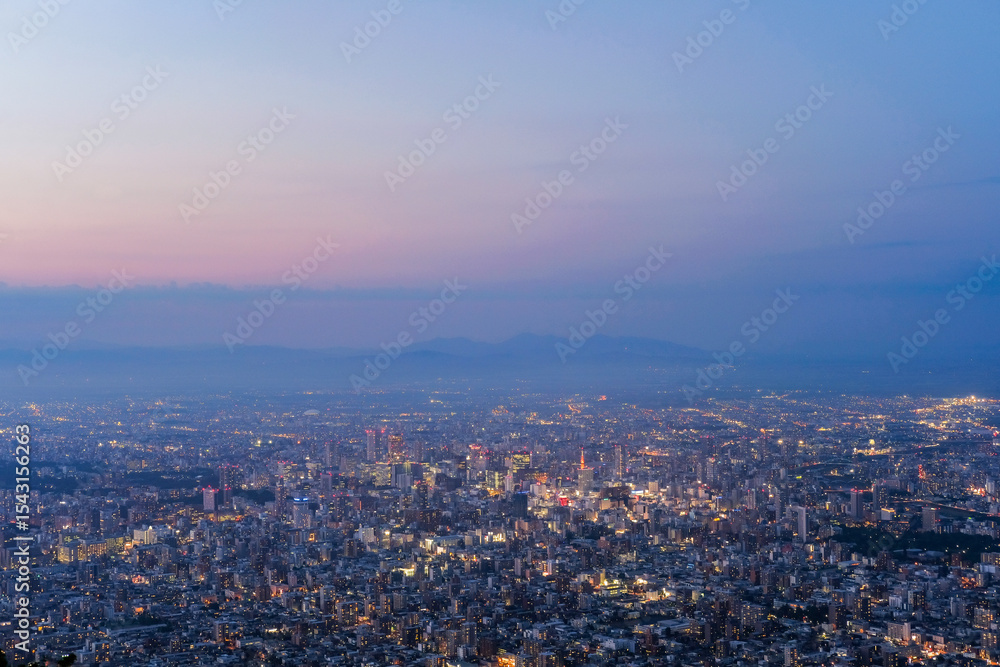 Obraz premium 北海道札幌市藻岩山からの夜景