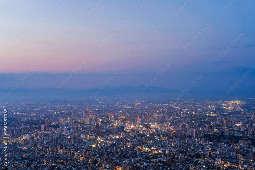 Fototapeta premium 北海道札幌市藻岩山からの夜景