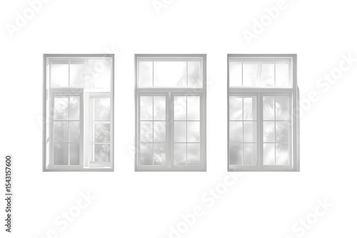 Three windows in a room