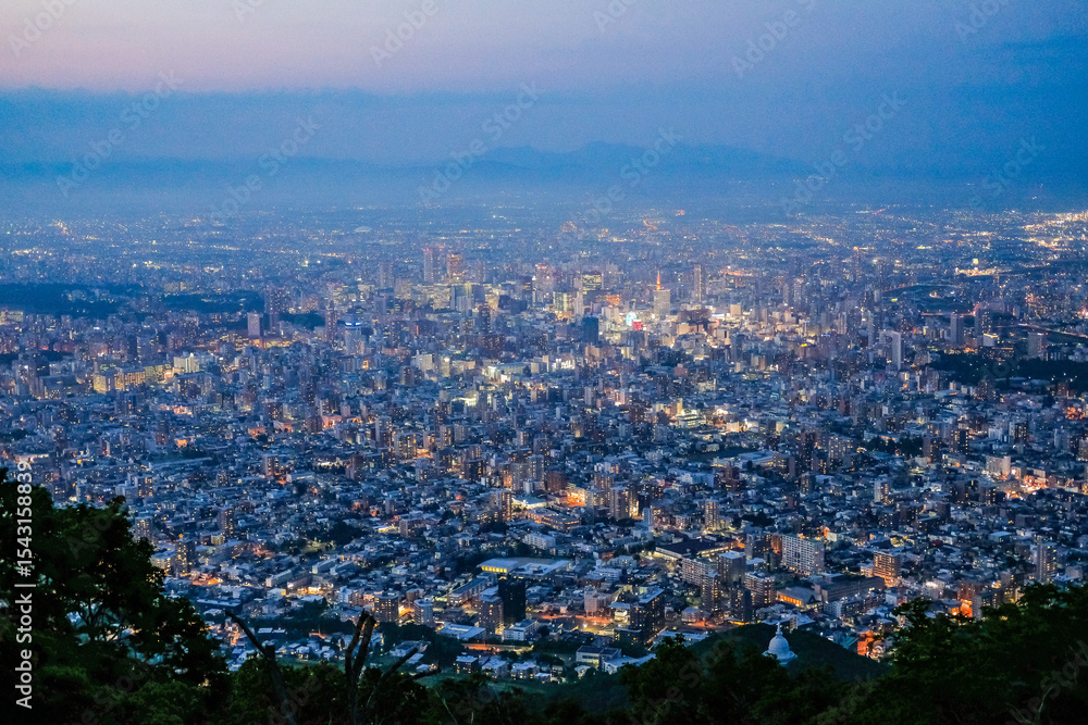 Obraz premium 北海道札幌市藻岩山からの夜景