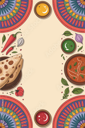 Indian Cuisine Menu invitation design
