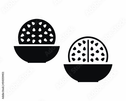 Chapati icon vector silhouette illustration isolated on white background