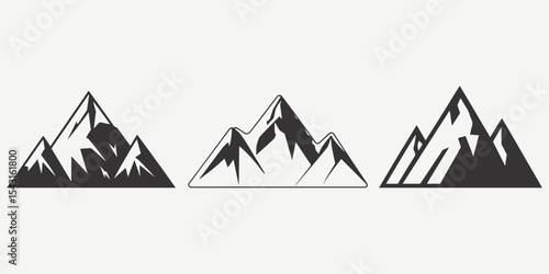 mountain icon set illustration vector