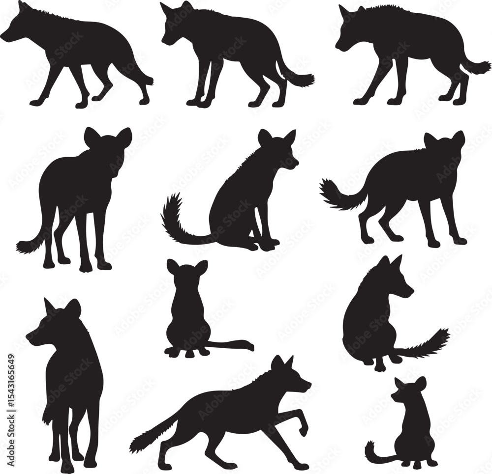 Fototapeta premium animals silhouettes vector