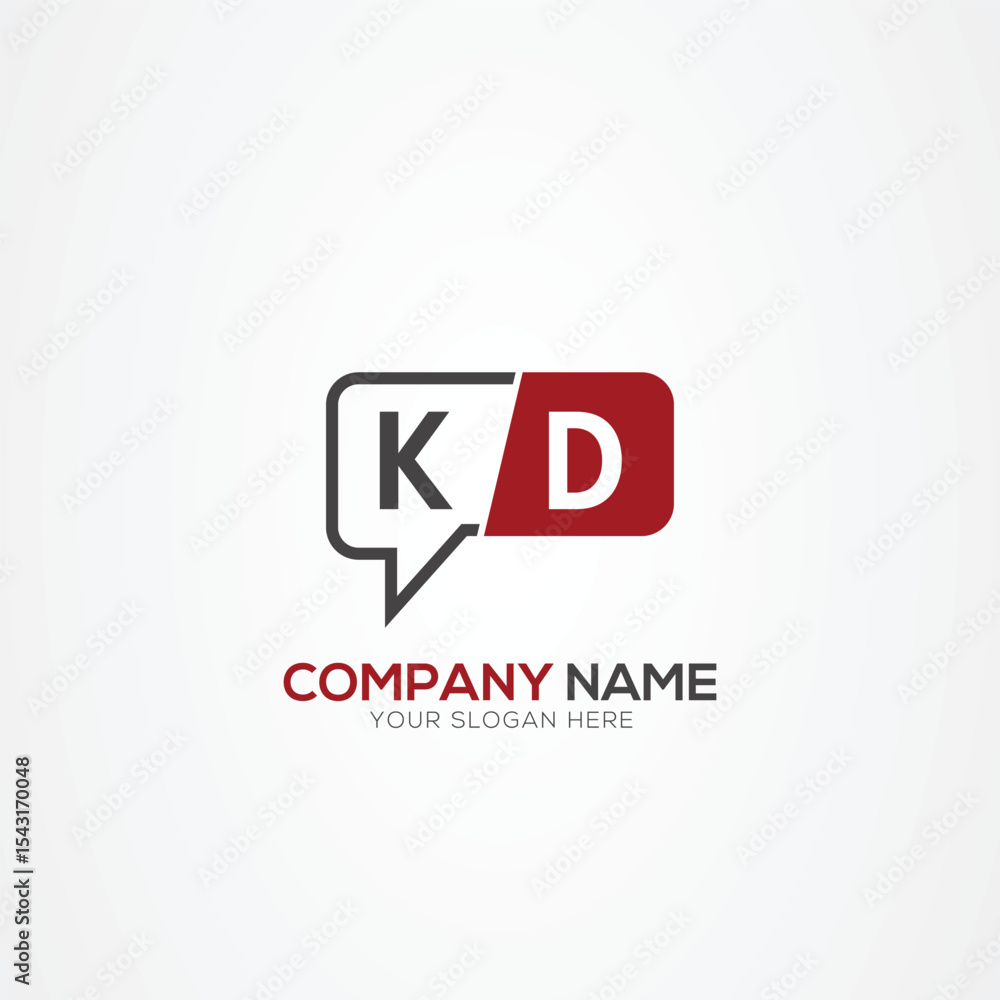 Letter KD DK tech logo, chat design, communication, robot logo design Vector Letter KD DK tech logo, chat design, communication, robot logo design Vector