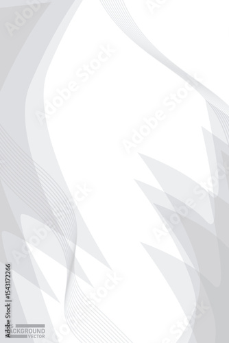 Abstract white and gray wave background