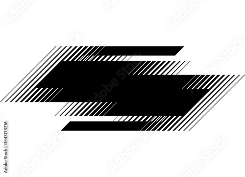 Vector black spot on white background. Striped pattern of thin lines for car body, cover, packaging, advertising. Modern vector background. Design element
