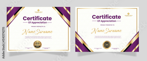 Achievement Certificates template design for award, business, and education needs