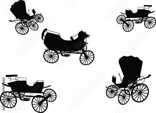 silhouette of carriage