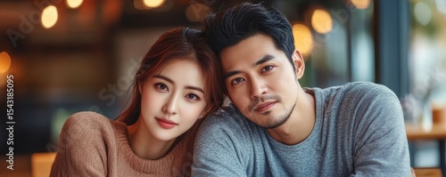 Asian couple experiencing relationship issues, emphasizing emotional tension and the need for communication and counseling., Generative AI