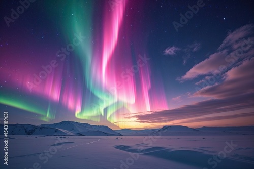 Wallpaper Mural Auroras Above the Clouds Unveiling the Splendid Light and Energy Show in the Cosmic Sky Torontodigital.ca