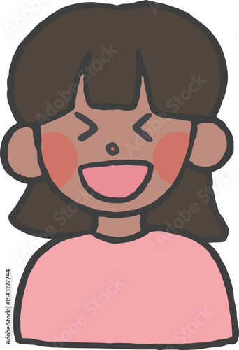 女の子の手描きイラスト