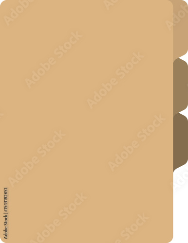 Simple vector illustration of file folders in flat style. Ideal for UI design, office icons, document organization, web use, and business or educational materials.