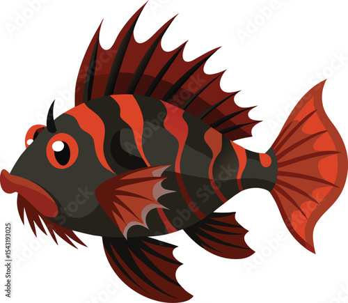 vector illustration of an aquarium fish