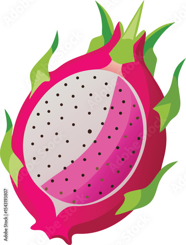 dragon fruit isolated on white