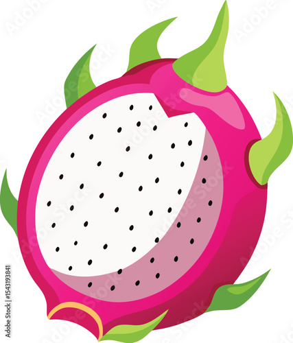 dragon fruit isolated on white