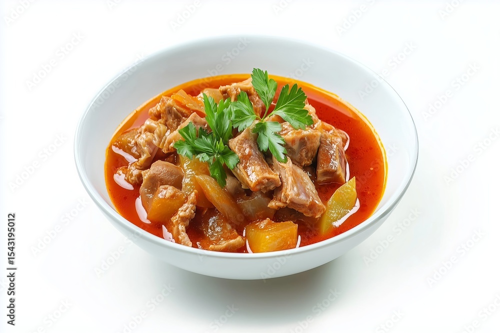 Flaczki served in a bowl, featuring tender tripe in a vibrant spicy broth with fresh herbs, perfect for a hearty meal any time of year Flaczki served in a bowl, featuring tender tripe in a vibrant spicy broth with fresh herbs, perfect for a hearty meal any time of year