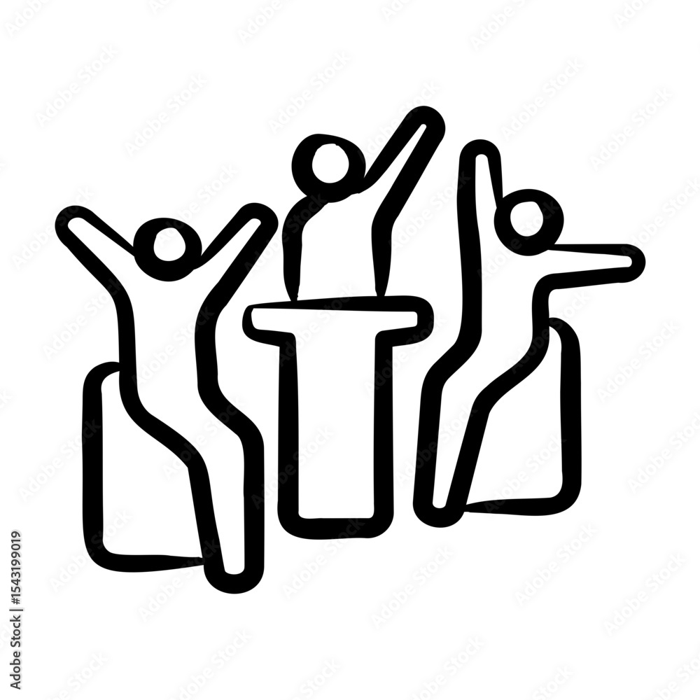 Obraz premium Group Hangout Icon