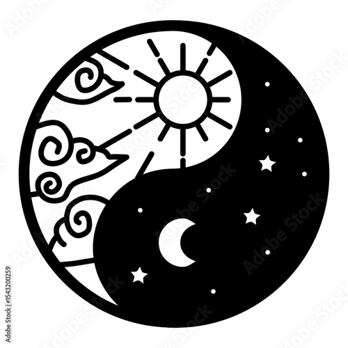 Circadian rhythm / yin-yang symbol