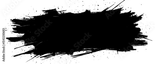 Vector black stroke isolated ink paint grunge design element
