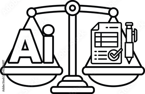 A scale with the letters AI on it