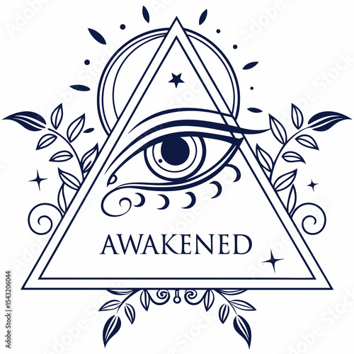 Awakened eye of providence spiritual enlightenment mystic art