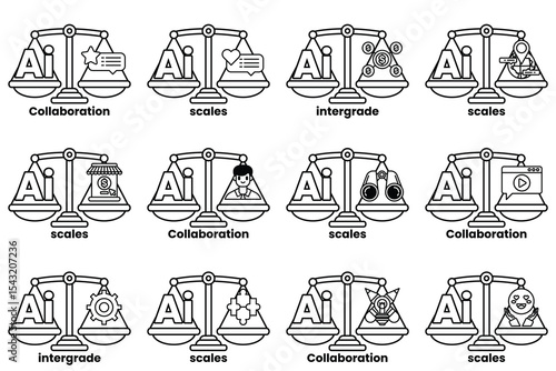 The scales are black and white